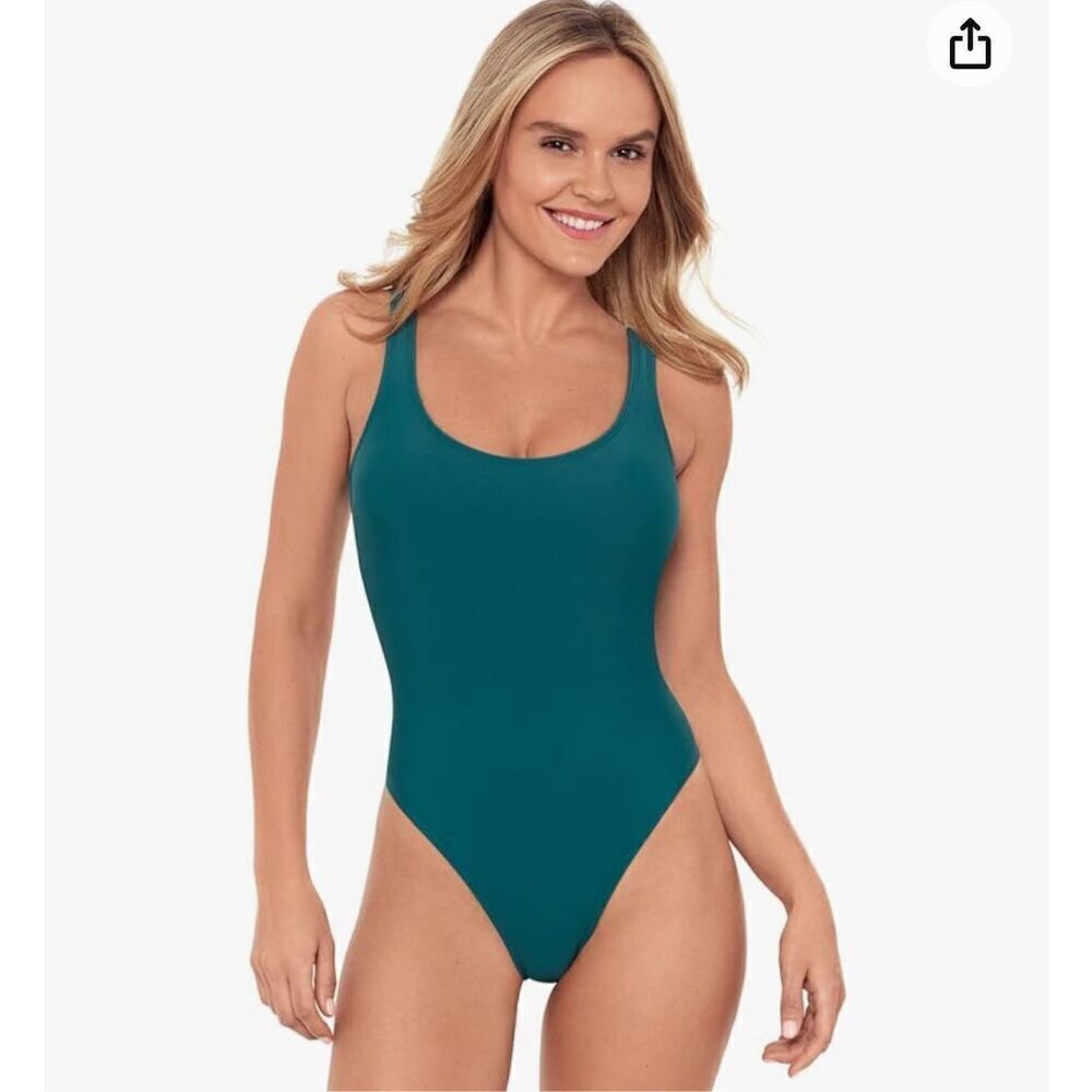 Sports Illustrated Marina green high cut one piece XL swimsuit